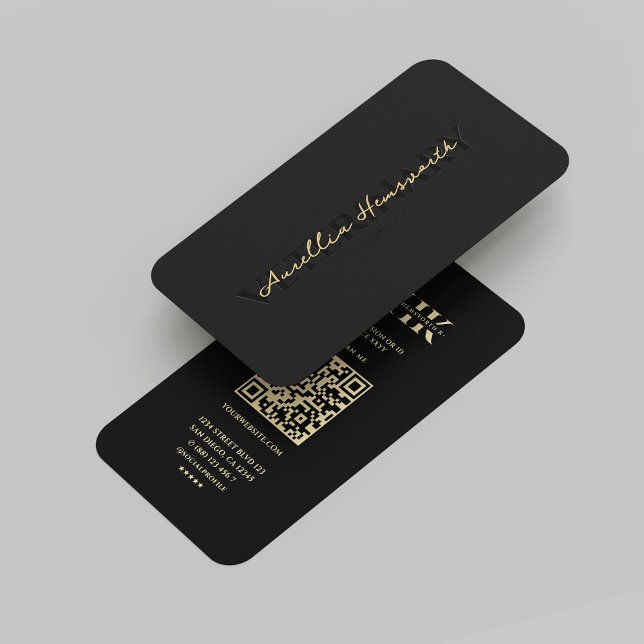 Carte De Visite Vétérinaire moderne Monogramme Vétérinaire Noir Or (Modern Veterinarian Veterinary Monogram Black Gold Business Card
)