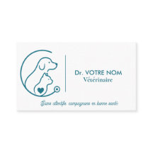 Carte de visite vétérinaire moderne personnalisée