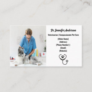 Carte de visite vétérinaire personnalisable