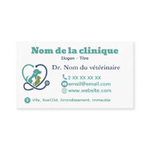 Carte de visite vétérinaire personnalisée moderne