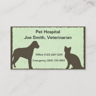 Carte de visite vétérinaire pour animaux de compag