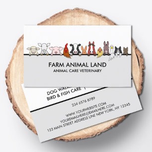 Carte De Visite Vétérinaire pour animaux de ferme