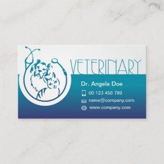 Carte de visite vétérinaire pour clinique vétérina
