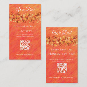 Carte De Visite Vibes D'Automne-Mariage-Anneaux-Registre-