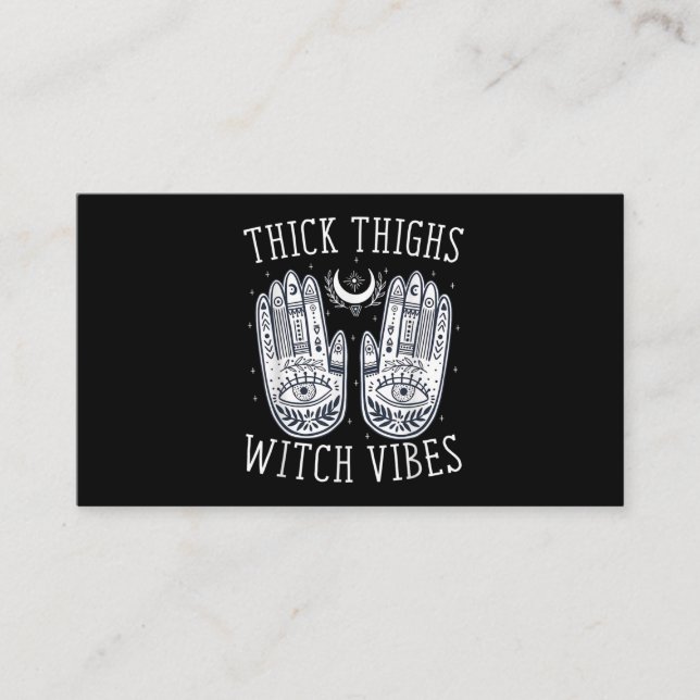 Carte De Visite Vibes de sorcières Halloween épaisses cuisses (Devant)