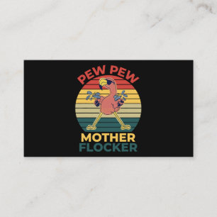 Carte De Visite Vibes d'été Flamant rose rose Funny Pew Pew Pew Mè