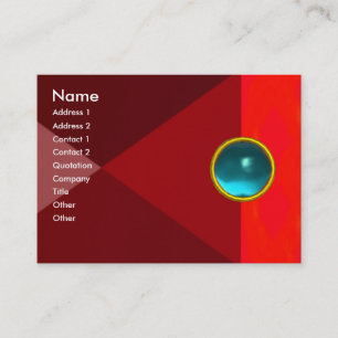 Carte De Visite VIBRANT AQUA BLEU GEMSTONE Abstrait géométrique