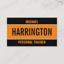 Vibrant moderne Orange et Black Personal Trainer B