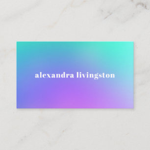 Carte De Visite Vibrant vert violet Abstrait Gradient Glam Busine