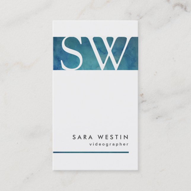 Carte De Visite Vidéographe Arts visuels Monogramme (Devant)