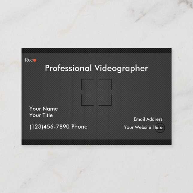 Carte De Visite Vidéographe professionnel (Devant)