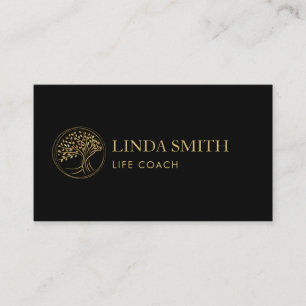 Carte De Visite Vie Coach Thérapeute Spa Wellness Cosmétique Arbre