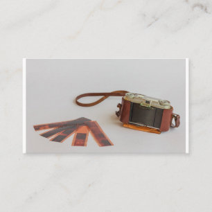 Carte De Visite vieil appareil-photo avec le négatif sur le