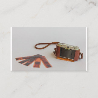 Carte De Visite vieil appareil-photo avec le négatif sur   le
