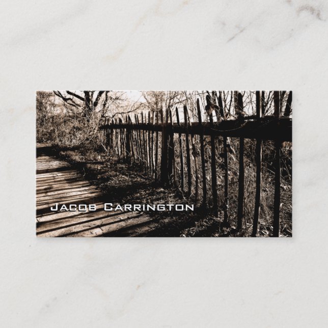 Carte De Visite Vieille barrière en bois (Devant)