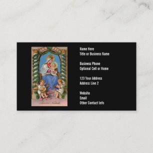 Carte De Visite Vierge Marie et ministre chrétien de Jésus   de