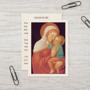 Carte De Visite Vierge Marie Jésus Mère du bon conseil Mémorare
