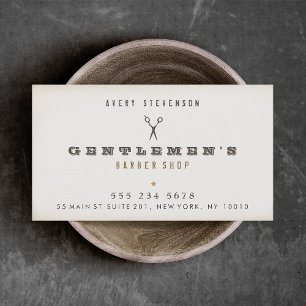 Carte De Visite Vieux Monde Cool Vintage Barber Shop Ciseaux