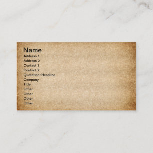 Carte De Visite Vieux papier d'emballage avec des rayures pour
