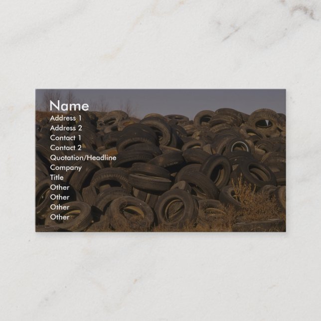 Carte De Visite Vieux pneus vidés (Devant)