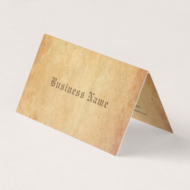 Carte De Visite Vieux professionnel de papier nostalgique luxueux (Devant)