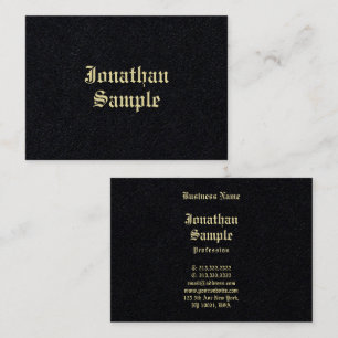 Carte De Visite Vieux Style Texte Premium Noir Look Police