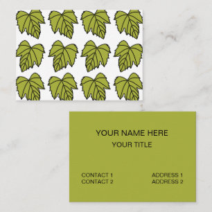 Carte De Visite Vigne verte feuilles vignes