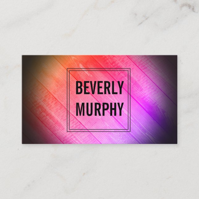 Carte De Visite Vignette d'élégance couleur bois rustique (Devant)