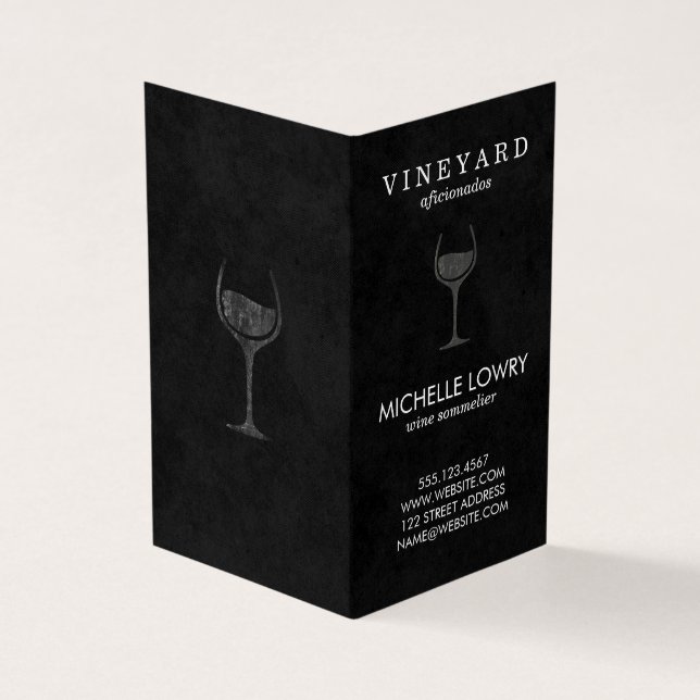 Carte De Visite Vignoble Lux Black (Extérieur)