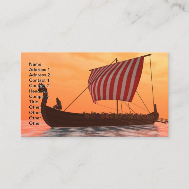 Carte De Visite Viking Longship Ventures (Devant)