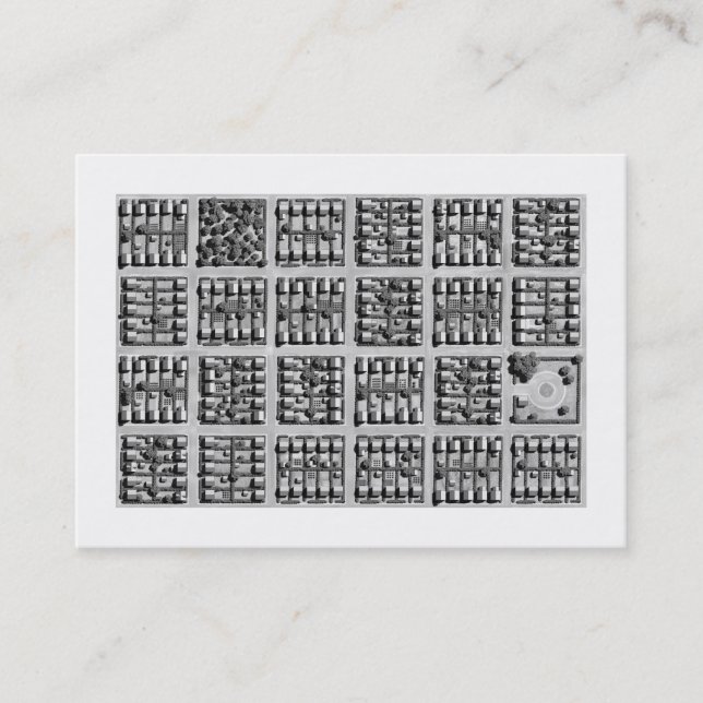 Carte De Visite Ville carré, Mini-Oeuvre (Devant)