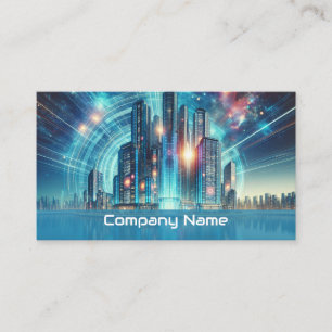 Carte De Visite Ville futuriste de science-fiction