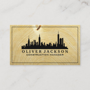 Carte De Visite Ville   Grain de bois