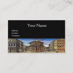 Carte De Visite VILLE IDÉALE, Architecture Renaissance, Noir