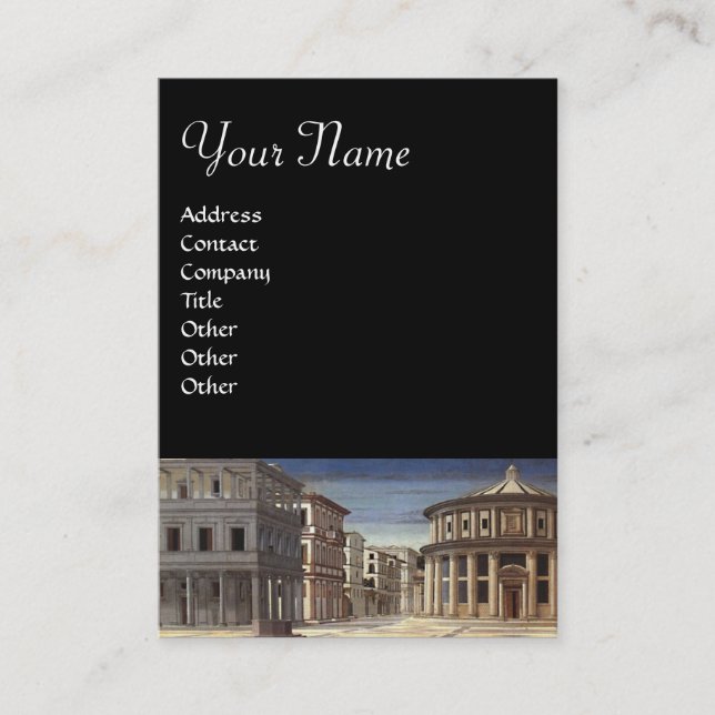 Carte De Visite VILLE IDÉALE, noir (Devant)