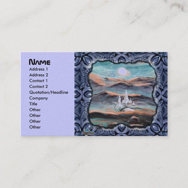 Carte De Visite Ville lumière future (Devant)