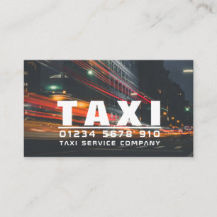 Carte De Visite Ville Lumières, Taxi Cabine Firme, Tarifs