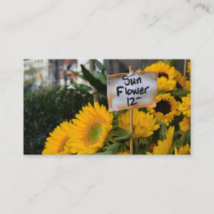 Carte De Visite Ville Sunflowers NYC Flower Photographie Nature