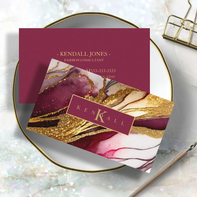 Carte De Visite Vin mousseux Abstrait ID1018 (Créateur téléchargé)