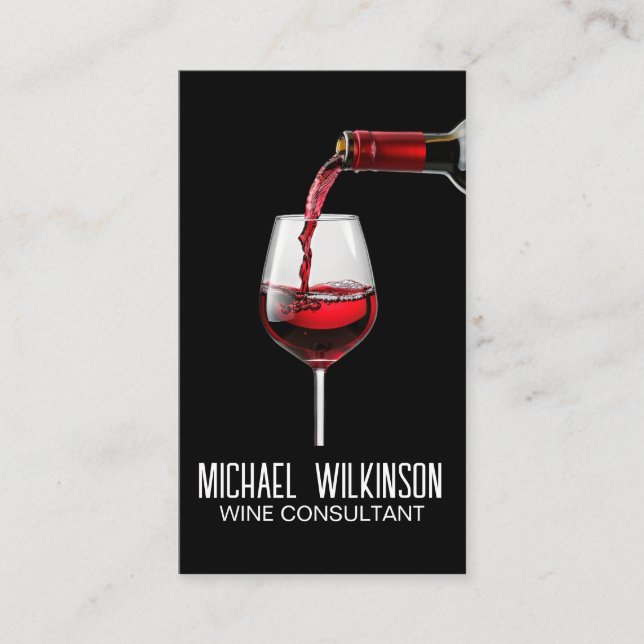 Carte De Visite Vin Rouge Poulé | Vino (Devant)
