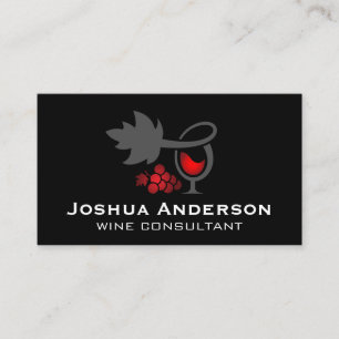 Carte De Visite Vin rouge Raisins de cuve Vignoble
