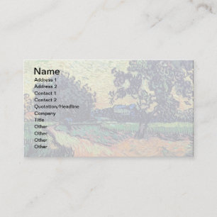 Carte De Visite Vincent Van Gogh - Château D'Auvers Au Coucher Du 
