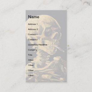 Carte De Visite Vincent Van Gogh - Crâne à la cigarette allumée