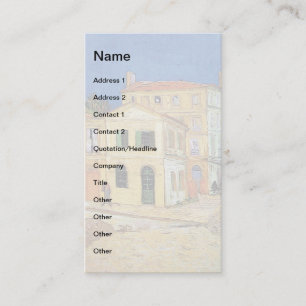 Carte De Visite Vincent Van Gogh - La Maison Jaune - Beaux-Arts