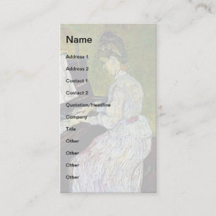 Carte De Visite Vincent Van Gogh - Marguerite Gachet Au Piano