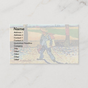 Carte De Visite Vincent Van Gogh - Peintre en route pour son trava