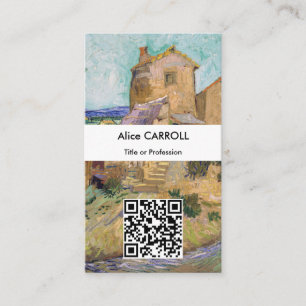 Carte De Visite Vincent van Gogh - The Old Mill - QR Code