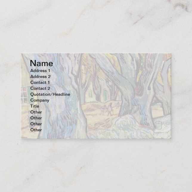 Carte De Visite Vincent Van Gogh - The Road Menders - Fine Art (Devant)