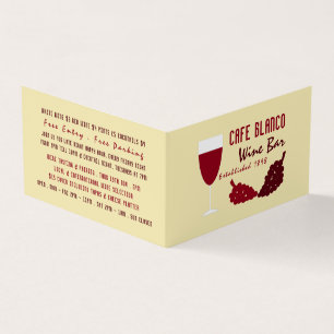 Carte De Visite Vins & Raisins, Bar À Vins / Vin, Détail