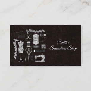 Carte de visite vintage Blackboard Seamstress